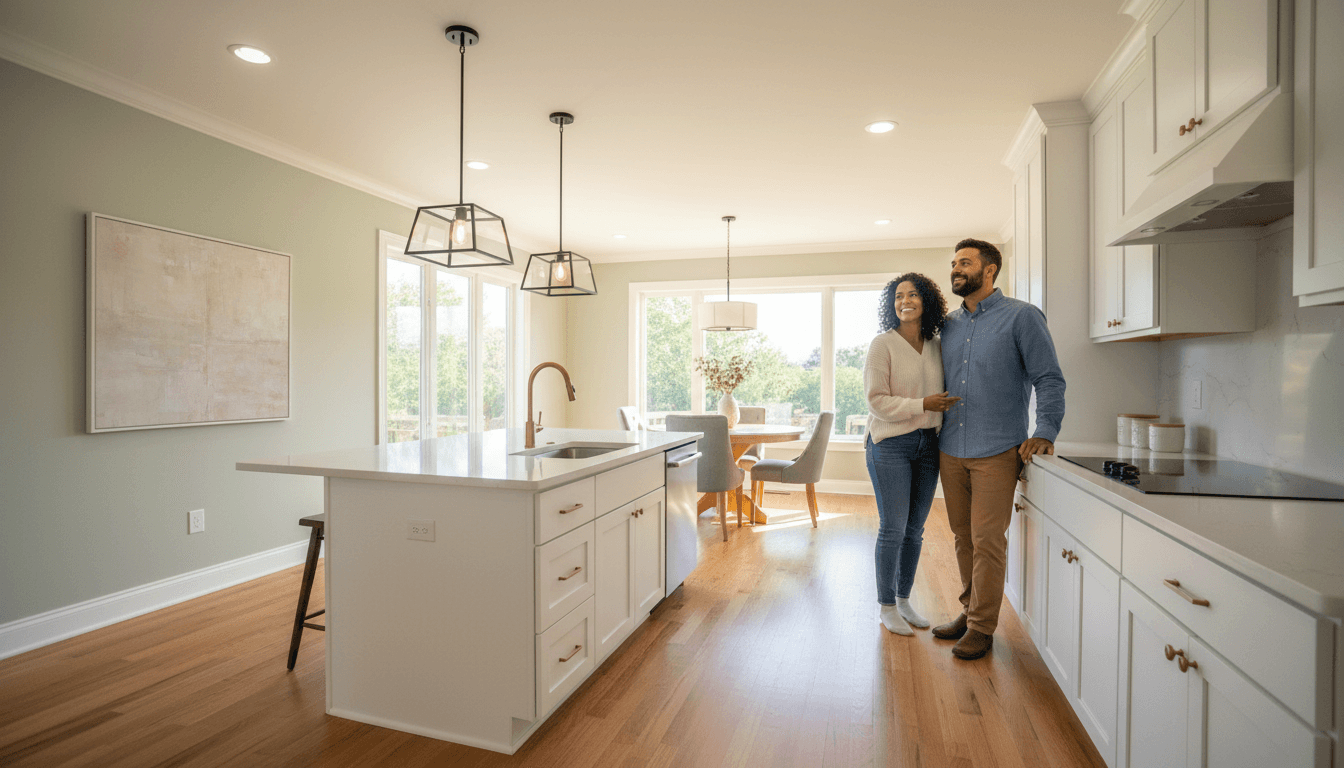 Completed home renovation showing living space transformation